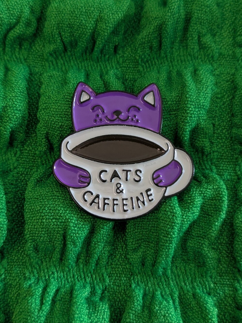 Cats & Caffeine Enamel Pin